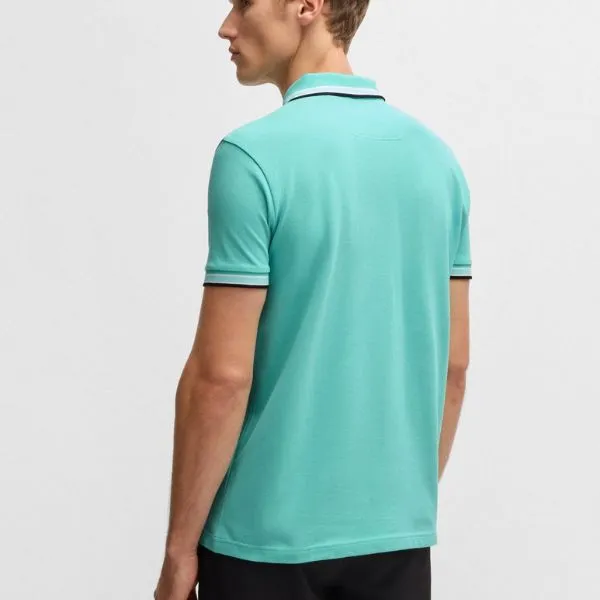 Áo Polo Nam Hugo Boss Paddy Polo Shirt In Cotton Piqué With Logo Undercollar 50469055 255 Màu Xanh Ngọc Size XL - Thời trang - Vua Hàng Hiệu