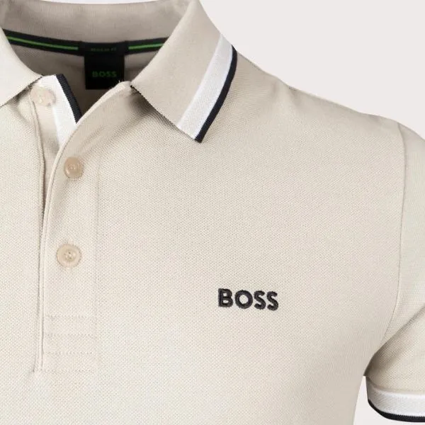Áo Polo Nam Hugo Boss Paddy Polo Shirt In Cotton Piqué With Logo Undercollar 50469055 271 Màu Be Nhạt Size L - Thời trang - Vua Hàng Hiệu