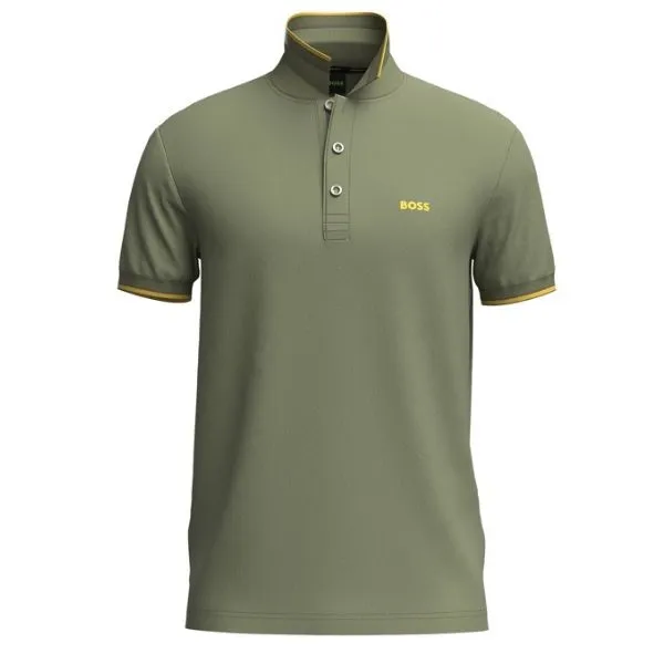 Áo Polo Nam Hugo Boss Paddy Polo Shirt In Cotton Piqué With Logo Undercollar 50469055 379 Màu Xanh Rêu Size XL - Thời trang - Vua Hàng Hiệu