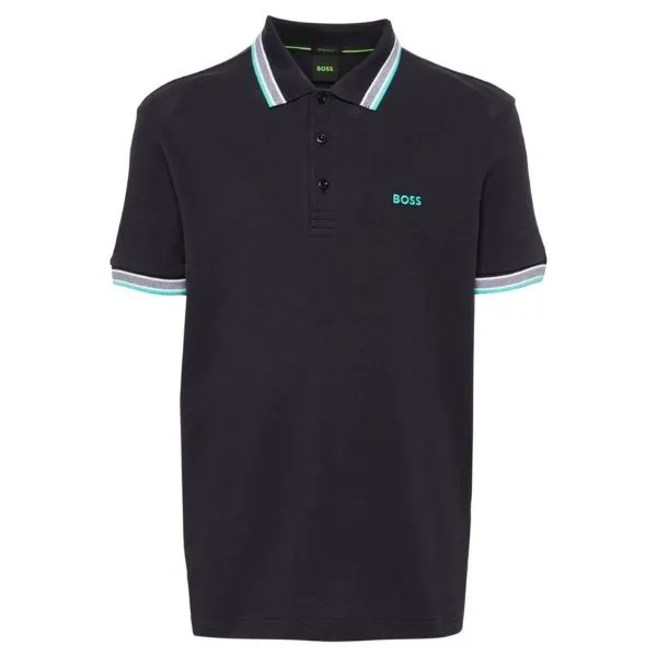 Áo Polo Nam Hugo Boss Paddy Polo Shirt In Cotton Piqué With Logo Undercollar 50469055 404 Màu Xanh Đen Size XL