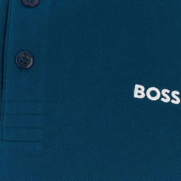 Áo Polo Nam Hugo Boss Paddy Polo Shirt In Cotton Piqué With Logo Undercollar 50469055 435 Màu Xanh Dương Size L