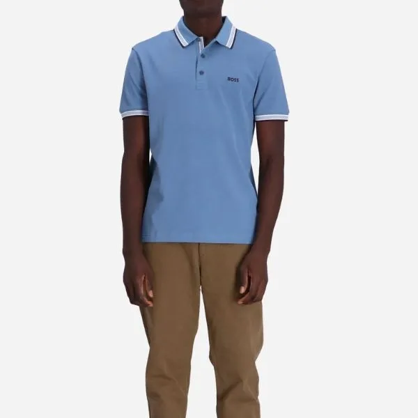 Áo Polo Nam Hugo Boss Paddy Polo Shirt In Cotton Piqué With Logo Undercollar 50469055 459 Màu Xanh Blue Size S - Thời trang - Vua Hàng Hiệu