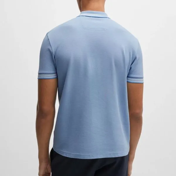Áo Polo Nam Hugo Boss Paddy Polo Shirt In Cotton Piqué With Logo Undercollar 50469055 498 Màu Xanh Pastel Size S - Thời trang - Vua Hàng Hiệu