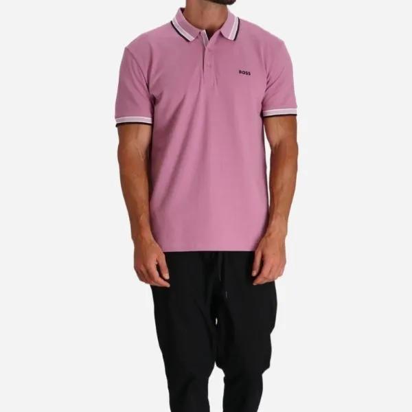 Áo Polo Nam Hugo Boss Paddy Polo Shirt In Cotton Piqué With Logo Undercollar 50469055 531 Màu Hồng Size M - Thời trang - Vua Hàng Hiệu