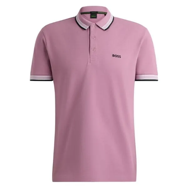 Áo Polo Nam Hugo Boss Paddy Polo Shirt In Cotton Piqué With Logo Undercollar 50469055 531 Màu Hồng Size M - Thời trang - Vua Hàng Hiệu