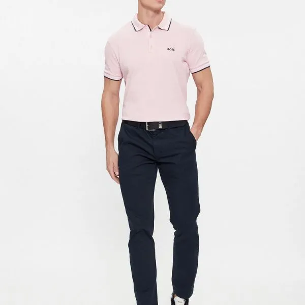 Áo Polo Nam Hugo Boss Paddy Polo Shirt In Cotton Piqué With Logo Undercollar 50469055 688 Màu Hồng Nhạt Size XL - Thời trang - Vua Hàng Hiệu