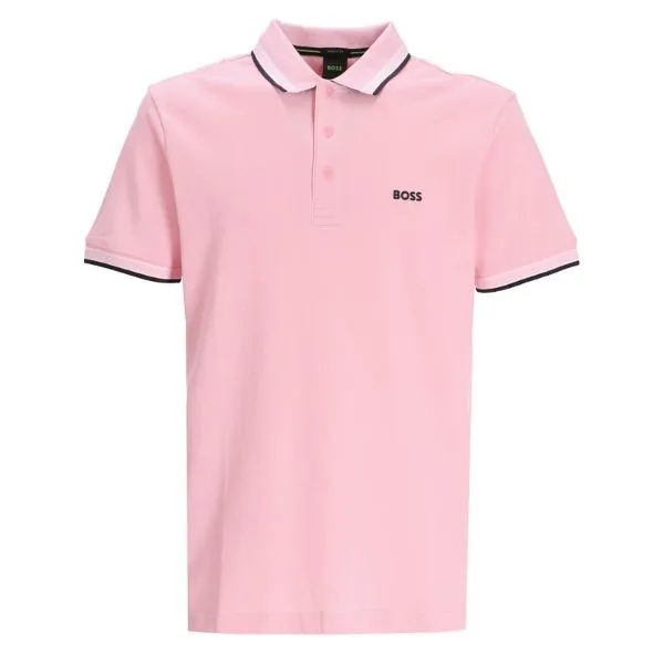 Áo Polo Nam Hugo Boss Paddy Polo Shirt In Cotton Piqué With Logo Undercollar 50469055 688 Màu Hồng Nhạt Size XL - Thời trang - Vua Hàng Hiệu