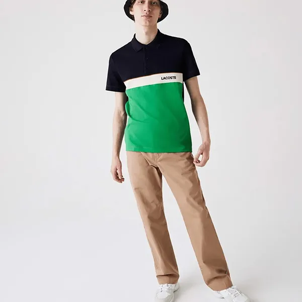 Áo Polo Nam Lacoste Color Block Regular Fit Polo Shirt PH9766 R49 Phối Màu Size 3