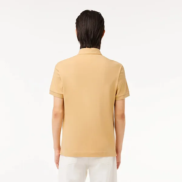 Áo Polo Nam Lacoste Men's Paris Regular Fit Stretch Piqué Shirt PH5522 IXQ Màu Be Size 6