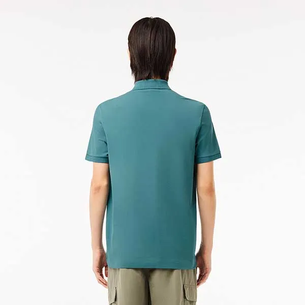 Áo Polo Nam Lacoste Men's Paris Regular Fit Stretch Piqué Shirt PH5522 IY4 Màu Xanh Cổ Vịt Size 2