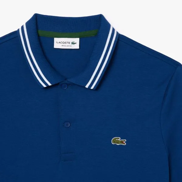 Áo Polo Nam Lacoste Men's Regular Fit Pima Cotton Polo DH5922 HBM Màu Xanh Dương Size 5