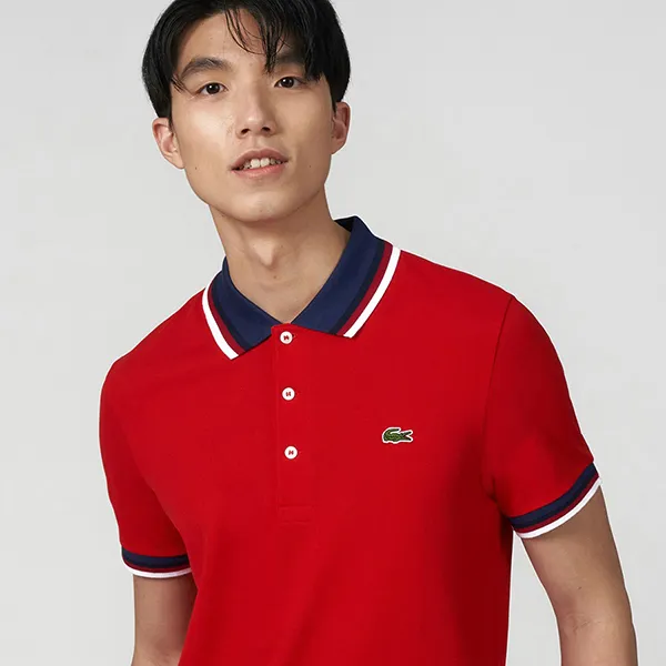 Áo Polo Nam Lacoste Men's Regular Fit Stretch Cotton Piqué PH3461 240 Màu Đỏ Size 5 - Thời trang - Vua Hàng Hiệu
