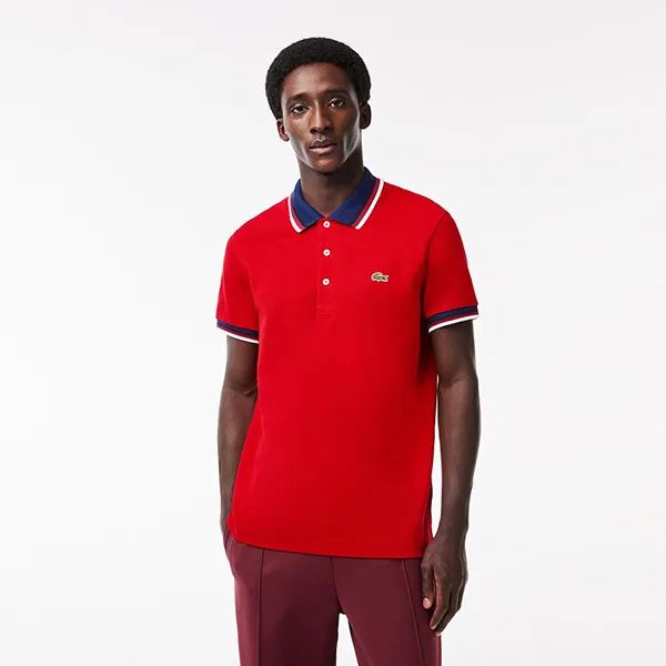 Áo Polo Nam Lacoste Men's Regular Fit Stretch Cotton Piqué PH3461 240 Màu Đỏ Size 5 - Thời trang - Vua Hàng Hiệu