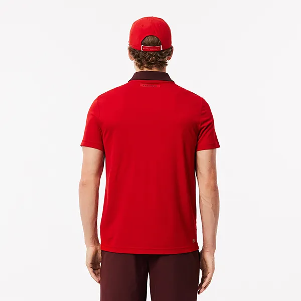 Áo Polo Nam Lacoste Men's Regular Fit Tennis X Novak Djokovic Fan DH2568 51 IF4 Màu Đỏ Size 4