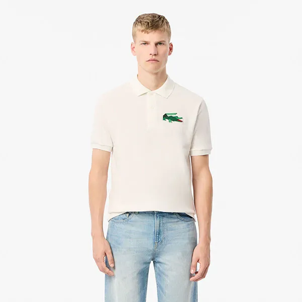 Áo Polo Nam Lacoste Original L.12.12 Badge Polo Shirt PH3600 70V Màu Trắng Size 3