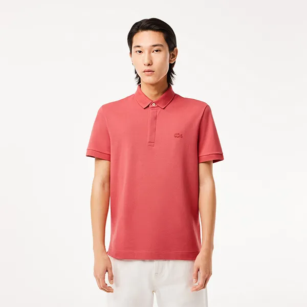 Áo Polo Nam Lacoste Paris Regular Fit Shirt PH5522 ZV9 Màu Đỏ Hồng Size 3