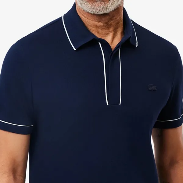 Áo Polo Nam Lacoste Regular Fit Paris Stretch Piqué PH8184 51 166 Màu Xanh Navy Size 3