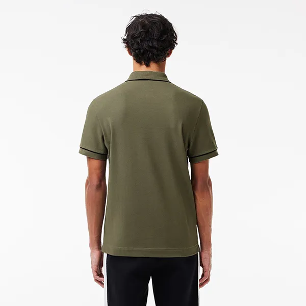 Áo Polo Nam Lacoste Regular Fit Paris Stretch Piqué PH8184 316 Tank Màu Xanh Rêu Size 5