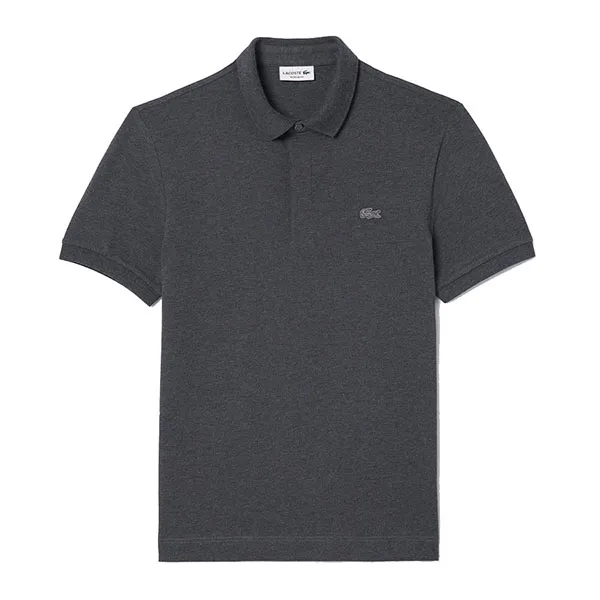 Áo Polo Nam Lacoste Regular Fit Paris Stretch Piqué Polo Shirt PH5522 050 Màu Xám Đậm Size 5