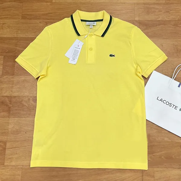 Áo Polo Nam Lacoste Regular Fit Polo Shirt Màu Vàng Size 4 - Thời trang - Vua Hàng Hiệu