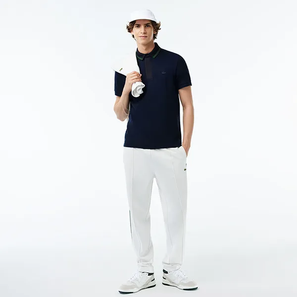 Áo Polo Nam Lacoste Regular Fit Smart Paris Contrast Neck PH1125 166 Màu Xanh Navy Size 6 - Thời trang - Vua Hàng Hiệu