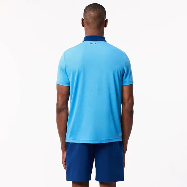 Áo Polo Nam Lacoste Regular Fit Tennis x Novak Djokovic DH2568 51 IDE Màu Xanh Blue Size 3
