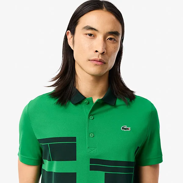 Áo Polo Nam Lacoste Regular Fit Tennis Novak Djokovic Fan DH2568 51 I6W Màu Xanh Green Size 5 - Thời trang - Vua Hàng Hiệu