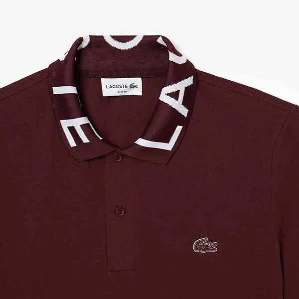 Áo Polo Nam Lacoste Slim Fit Movement Piqué Polo Shirt PH7495 BZD Màu Đỏ Đô Size 5 - Thời trang - Vua Hàng Hiệu