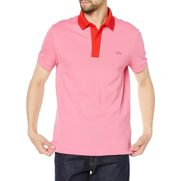 Áo Polo Nam Lacoste Smart Paris Polo With Cotton Petit Pique PH5367 9HY Màu Hồng Size 4 - Thời trang - Vua Hàng Hiệu