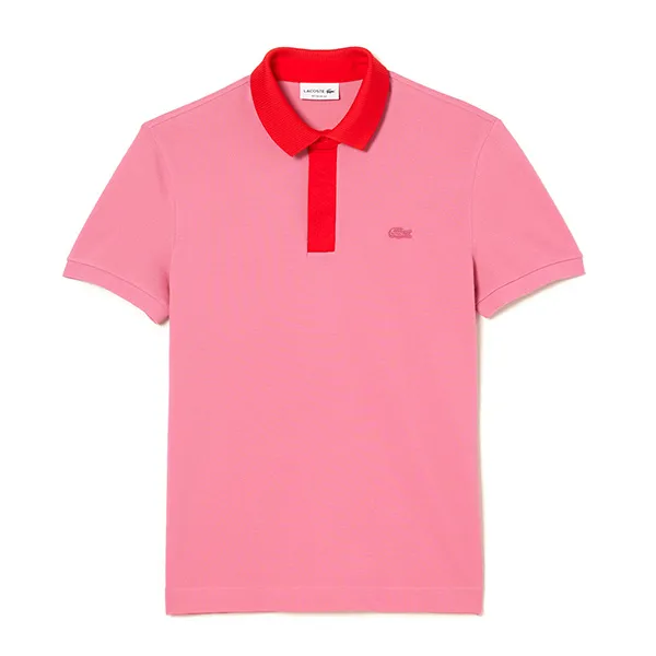 Áo Polo Nam Lacoste Smart Paris Polo With Cotton Petit Pique PH5367 9HY Màu Hồng Size 4 - Thời trang - Vua Hàng Hiệu