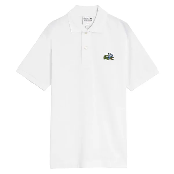 Áo Polo Nam Lacoste Netflix Bridgerton PH7057 51 VIK Màu Trắng
