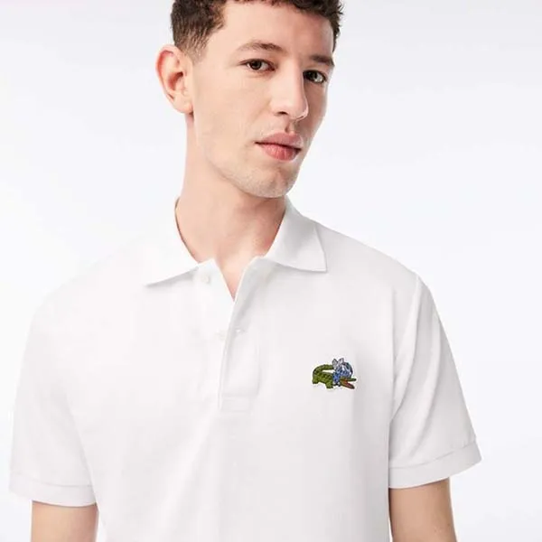 Áo Polo Nam Lacoste Netflix Bridgerton PH7057 51 VIK Màu Trắng