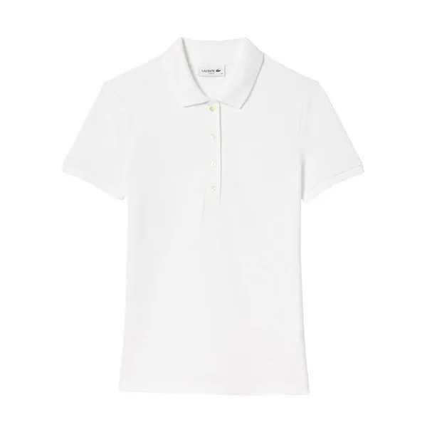 Áo Polo Nữ Lacoste Piqué PF5462-10 Màu Trắng Size 32