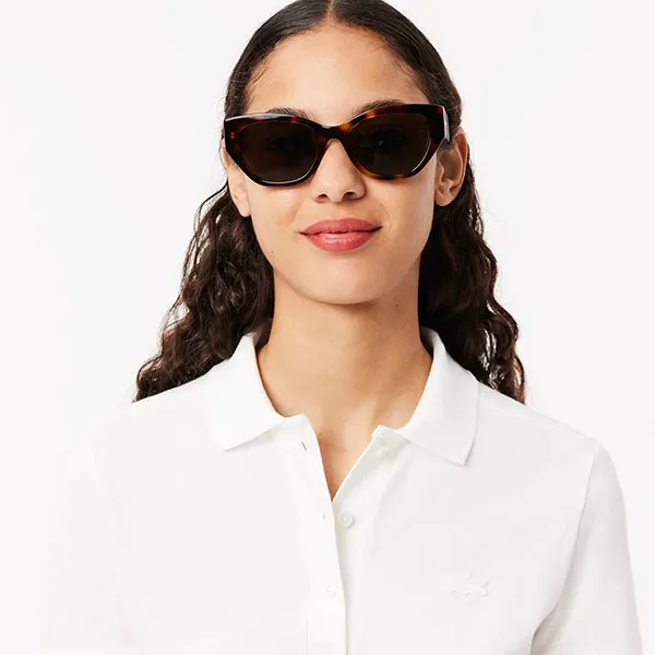 Áo Polo Nữ Lacoste Piqué PF5462-10 Màu Trắng Size 32