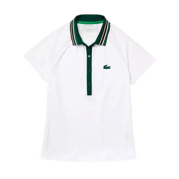 Áo Polo Nữ Lacoste Sport Regular Fit Thermo-Regulating Màu Trắng Size 42