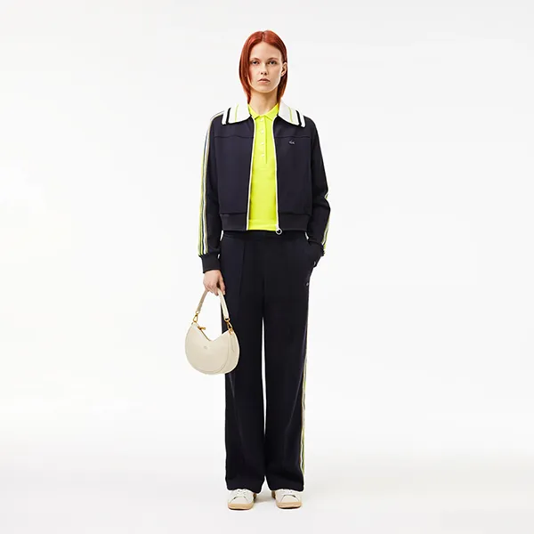 Áo Polo Nữ Lacoste Women's Shirt L.12.D Slim Fit Stretch Piqué PF5462 51 SLI Màu Vàng Chanh Size 38