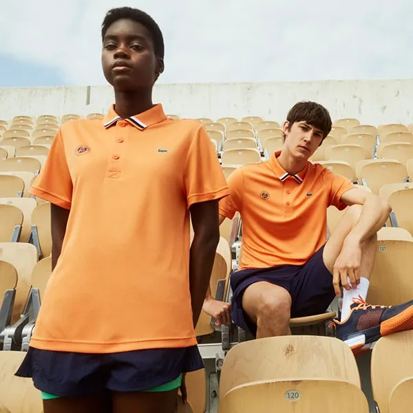Áo Polo Unisex Lacoste Pour Roland-Garros - Mandarinier Màu Cam Size 3 - Thời trang - Vua Hàng Hiệu