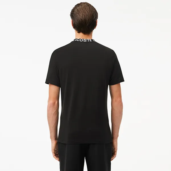 Áo Thun Nam Lacoste Jacquard Neck Pique TH7488 031 Regular Fit Tshirt Màu Đen Size 4 - Thời trang - Vua Hàng Hiệu