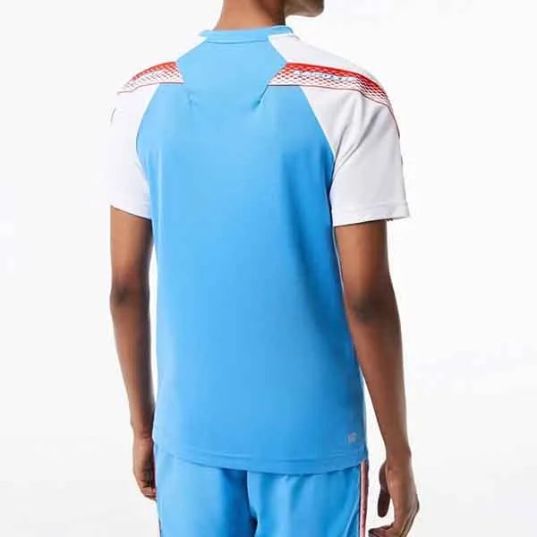 Áo Thun Nam Lacoste Men’s Sport Regular Fit Logo Stripe T-Shirt TH5196 XGI Màu Xanh/Trắng Size 2 - Thời trang - Vua Hàng Hiệu