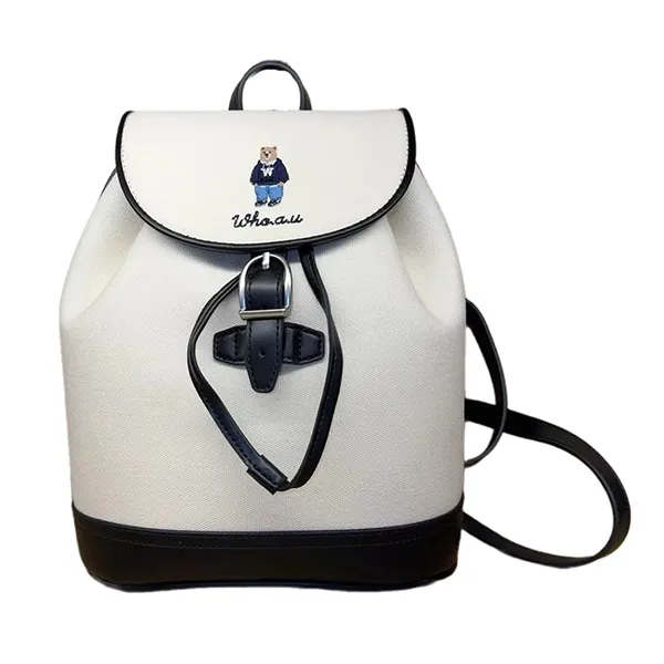 Balo WHOAU Steve Canvas Backpack WHBGF2211A Màu Trắng - Túi xách - Vua Hàng Hiệu