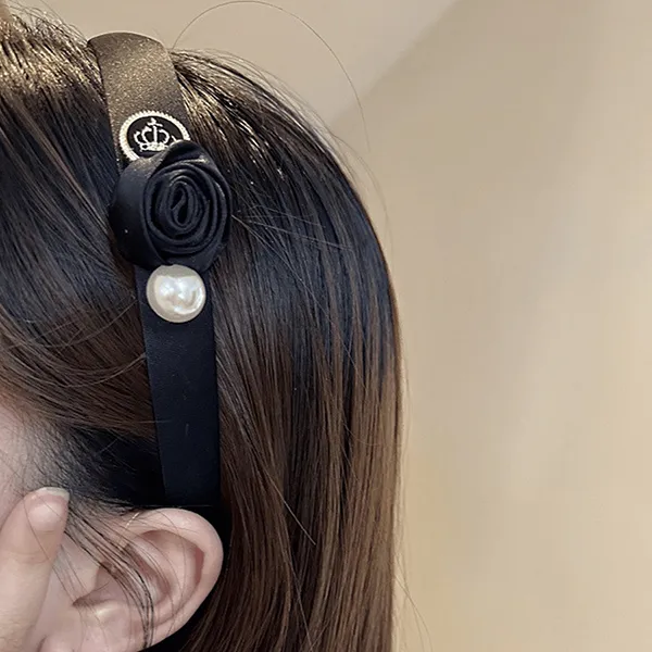 Băng Đô Nữ Kya Jewel Enchanted Black Rose HC134 Màu Đen