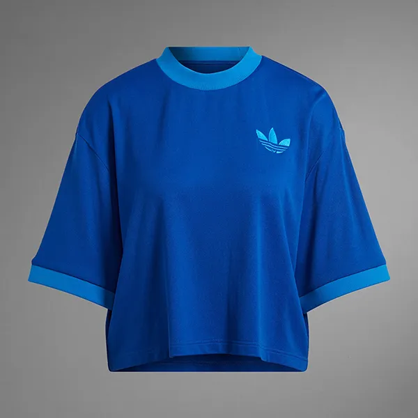 Bộ Quần Áo Cộc Tay Nữ Adidas Adicolor Heritage Now IB2044 IB2062 Màu Xanh Blue Size 4UK