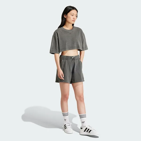 Bộ Quần Áo Cộc Tay Nữ Adidas IT9883-IT4284 Màu Ghi Đậm Size XS (Form Á) - Thời trang - Vua Hàng Hiệu