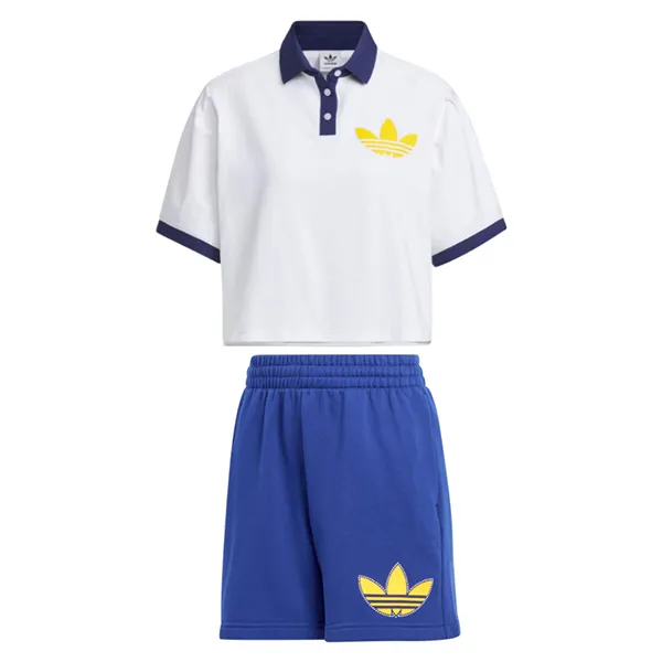 Bộ Quần Áo Cộc Tay Nữ Adidas IU4768-IM1928 Màu Trắng Xanh Size M (Form China)