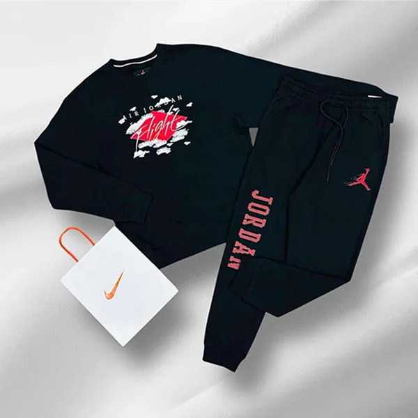 Bộ Quần Áo Nỉ Nam Nike Air Jordan Fleeced Cotton Blend Essentials Joggers Black Màu Đen Size S - Thời trang - Vua Hàng Hiệu
