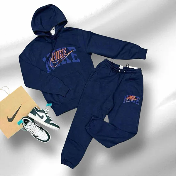 Bộ Quần Áo Nỉ Nam Nike Club Fleece Pullover FV4448-410/FV4453-410 Màu Xanh Navy Size S