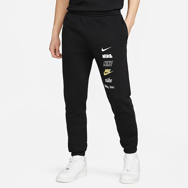 Bộ Quần Áo Nỉ Nam Nike Hoodie Club DX0784-010 / DX0796-010 Màu Đen Size M (Form Á)