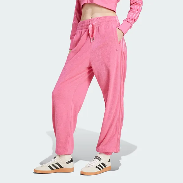 Bộ Quần Áo Nỉ Nữ Adidas JN3004 JN3007 Màu Hồng (Form Âu) Size M