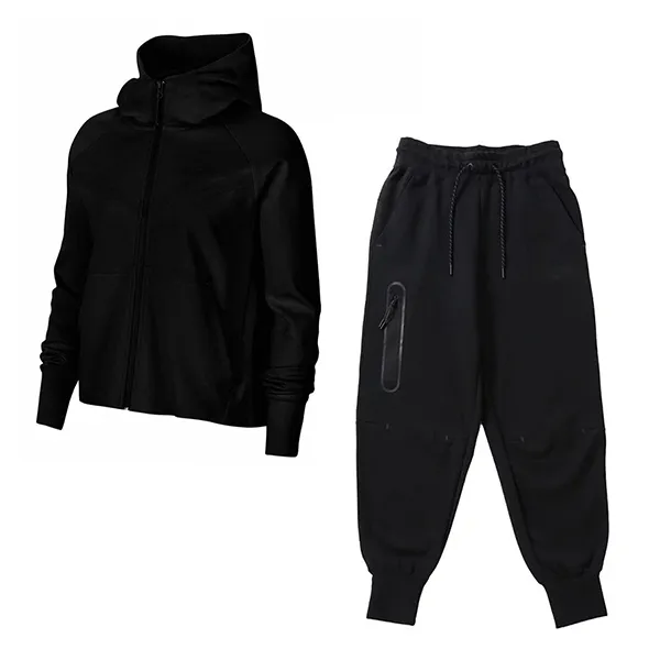 Bộ Quần Áo Nỉ Nữ Nike Tech Fleece CW4299-010/CW4293-010 Màu Đen (Form China) Size M