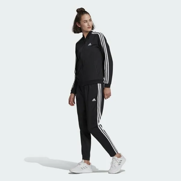 Bộ Thể Thao Nữ Adidas Essentials 3 Stripes Track Suit Đen GM5534 Màu Đen Size S (Form Á)